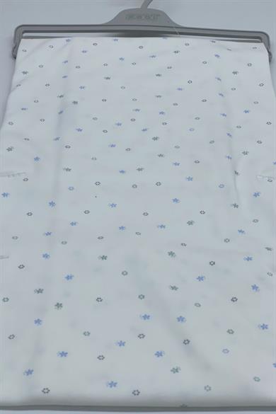 Mojo Bebek Yıldız Baskılı Penye Battaniye 1563 Beyaz-Mavi
