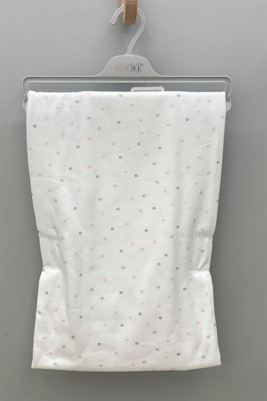 Mojo Bebek Yıldız Baskılı Penye Battaniye 1563 Beyaz-Pembe