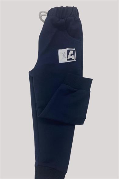 Mojo Erkek Bebek 1-4 Yaş Baskılı Manşetli Eşofman Altı 10010 Lacivert