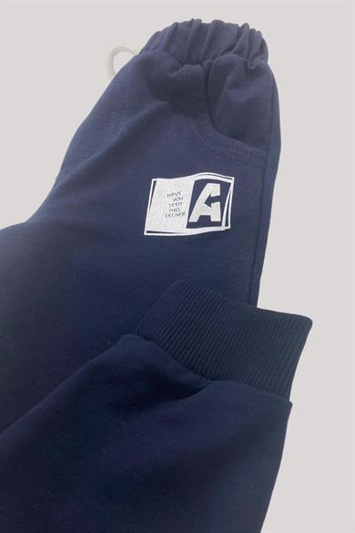 Mojo Erkek Bebek 1-4 Yaş Baskılı Manşetli Eşofman Altı 10010 Lacivert