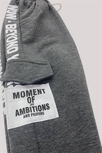 Mojo Erkek Bebek 1-4 Yaş Beyond Baskılı Eşofman Altı 10004 Füme