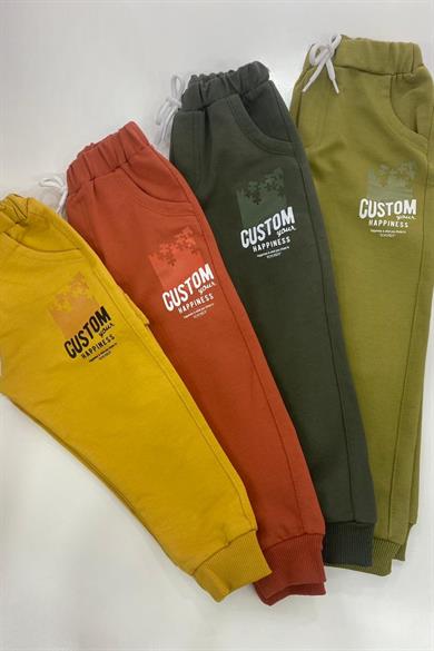 Mojo Erkek Bebek 1-4 Yaş Custom Baskılı Eşofman Altı 10002 Haki