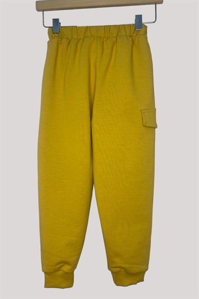 Mojo Erkek Bebek 1-4 Yaş Custom Baskılı Eşofman Altı 10002 Hardal