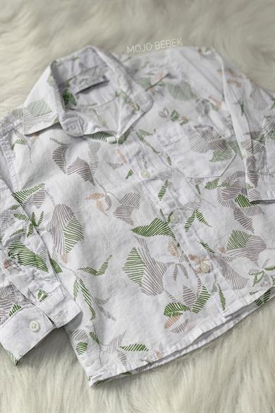 Mojo Erkek Bebek 1-4 Yaş Karışık Desenli Cepli Gömlek 22104 Ekru