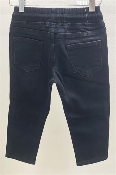 Mojo Erkek Bebek 1-5 Yaş Beli Lastikli Kot Pantolon 5368 Siyah