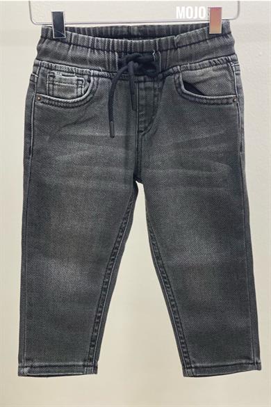 Mojo Erkek Bebek 1-5 Yaş Beli Lastikli Kot Pantolon 5368 Füme