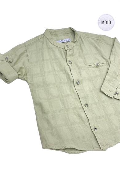 Mojo Erkek Bebek 1-5 Yaş Hakim Yaka Keten Gömlek 23104 Haki