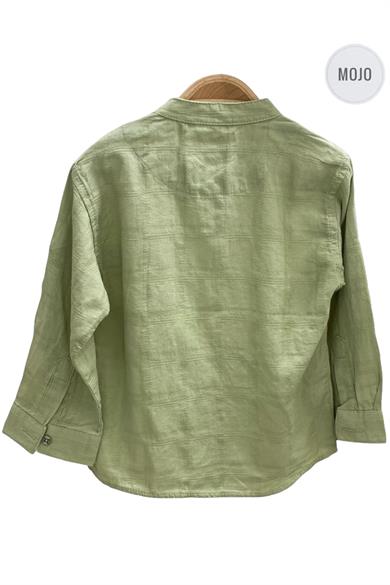 Mojo Erkek Bebek 1-5 Yaş Hakim Yaka Keten Gömlek 23104 Haki