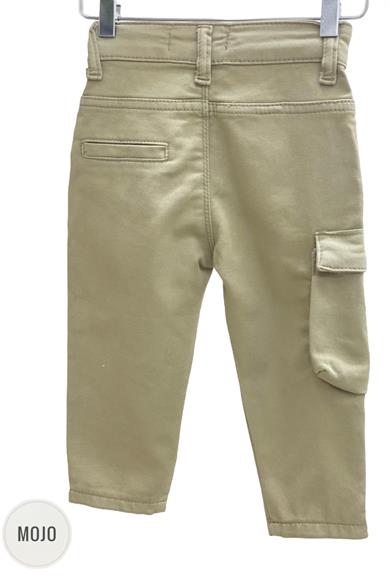 Mojo Erkek Bebek 1-5 Yaş Kargo Cepli Likralı Pantolon 2304 Vizon