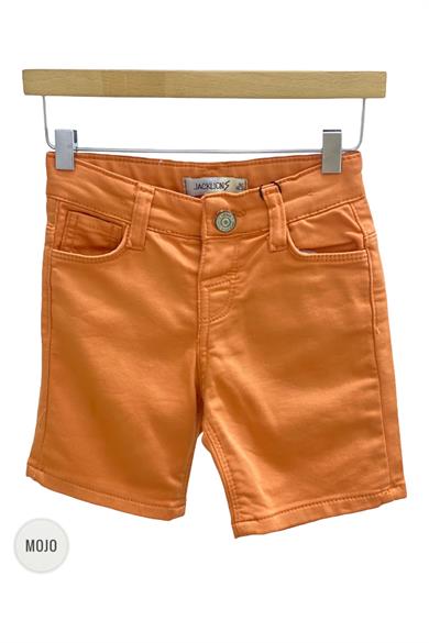 Mojo Erkek Bebek 1-5 Yaş Renkli Yumuşak Denim Şort 2302 Kiremit
