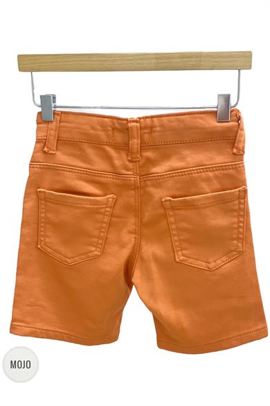 Mojo Erkek Bebek 1-5 Yaş Renkli Yumuşak Denim Şort 2302 Kiremit