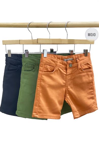 Mojo Erkek Bebek 1-5 Yaş Renkli Yumuşak Denim Şort 2302 Siyah