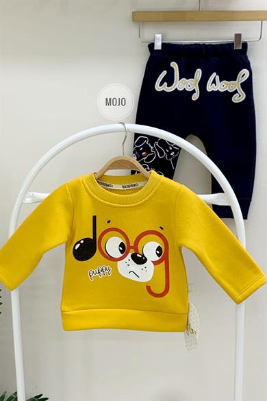 Mojo Erkek Bebek 6-24 Ay Baskılı Polar Eşofman Takımı 622