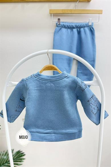 Mojo Erkek Bebek 6-24 Ay Kışlık İçi Polar Eşofman Takımı 620