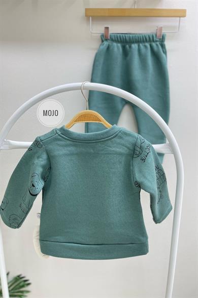 Mojo Erkek Bebek 6-24 Ay Kışlık İçi Polar Eşofman Takımı 620