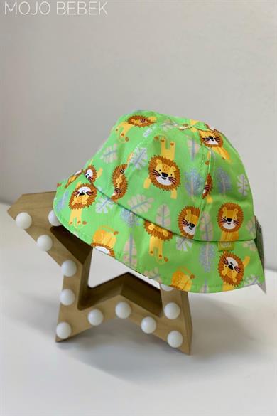 Mojo Erkek Bebek Aslan Desenli Fötr Şapka 813003 Haki