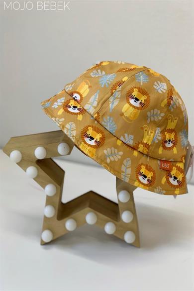 Mojo Erkek Bebek Aslan Desenli Fötr Şapka 813003 Kahverengi