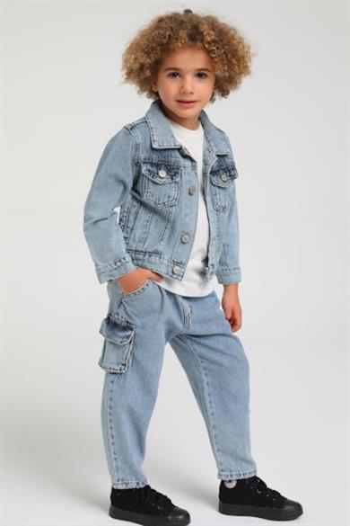 Mojo Erkek Bebek Denim Ceket 22248 Kot Mavi