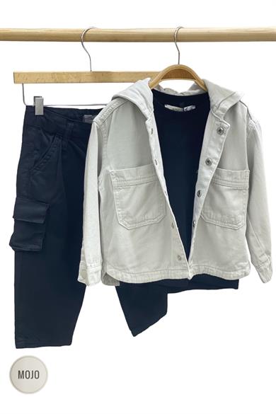 Mojo Erkek Bebek Kargo Cepli Pantolon 2219 Siyah