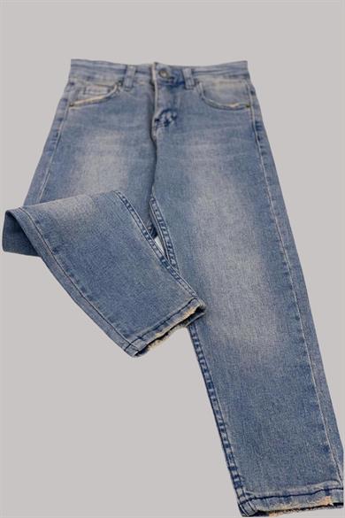 Mojo Erkek Çocuk 1-12 Yaş Taşlamalı Kot Pantolon 486 Kot Mavi