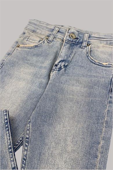 Mojo Erkek Çocuk 1-12 Yaş Taşlamalı Kot Pantolon 486 Kot Mavi