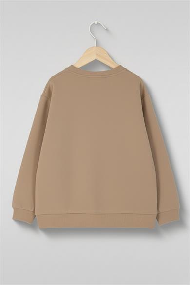 Mojo Erkek Çocuk 1-7 Yaş Bear Desenli Sweatshirt Kahverengi