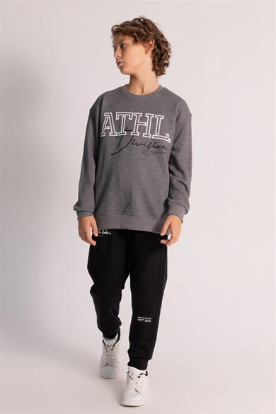 Mojo Erkek Çocuk 11-15 Yaş İşlemeli Eşofman Takımı Füme