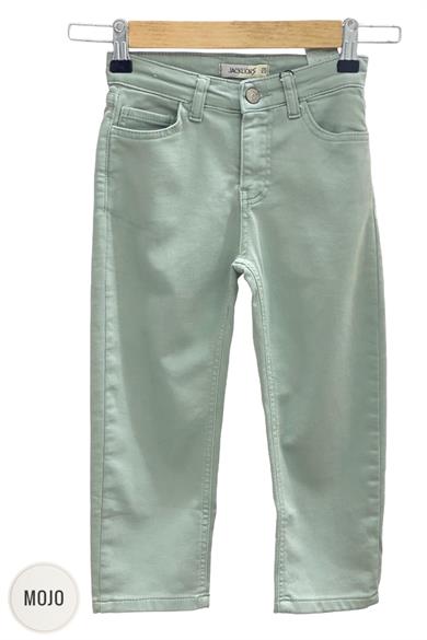 Mojo Erkek Çocuk 4-14 Yaş Full Likralı Renkli Denim Pantolon 2321 Yeşil