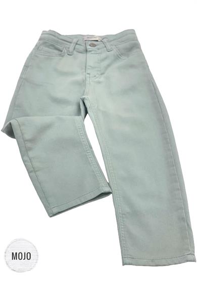 Mojo Erkek Çocuk 4-14 Yaş Full Likralı Renkli Denim Pantolon 2321 Yeşil