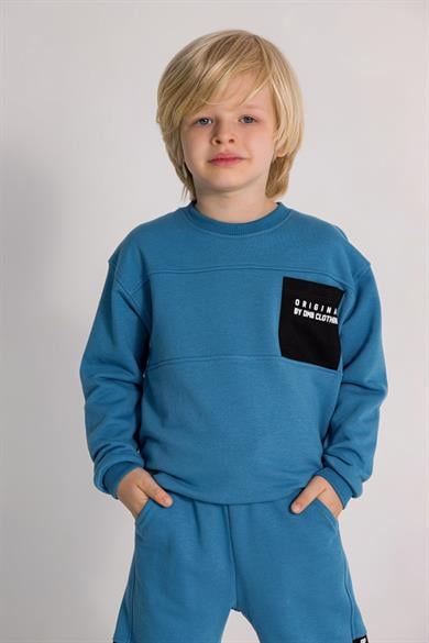 Mojo Erkek Çocuk 4-8 Yaş Basic Eşofman Takımı Mavi