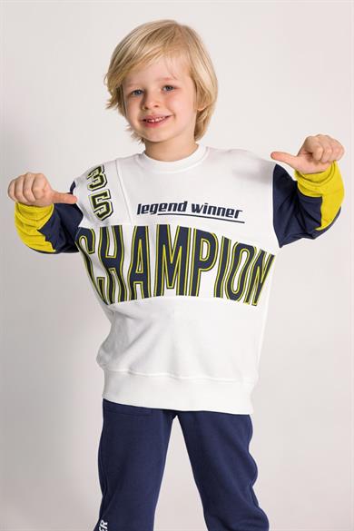 Mojo Erkek Çocuk 4-8 Yaş  Baskılı Eşofman Takımı İndigo