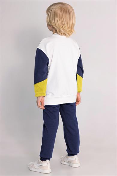 Mojo Erkek Çocuk 4-8 Yaş  Baskılı Eşofman Takımı İndigo