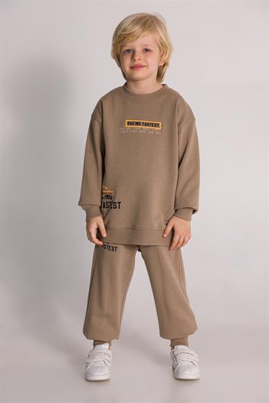 Mojo Erkek Çocuk 4-8 Yaş Eşofman Takımı Bej