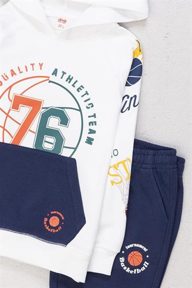 Mojo Erkek Çocuk 7-11 Yaş Kapüşonlu Sweatshirt Eşofman Tk Lacivert