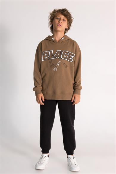 Mojo Erkek Çocuk 9-14 Yaş  Baskılı Eşofman Takımı Kahverengi