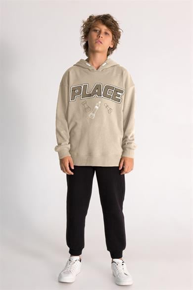 Mojo Erkek Çocuk 9-14 Yaş  Baskılı Eşofman Takımı Bej