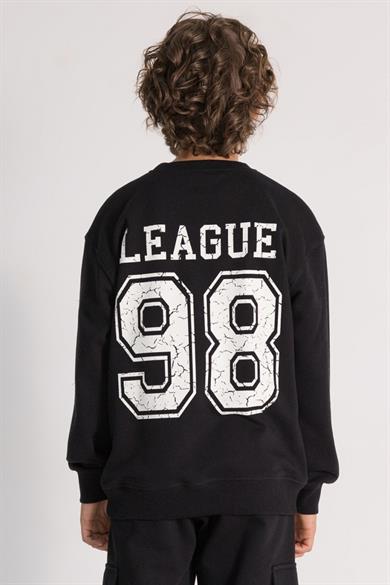 Mojo Erkek Çocuk 9-14 Yaş Baskılı Sweatshirt 4059 Siyah