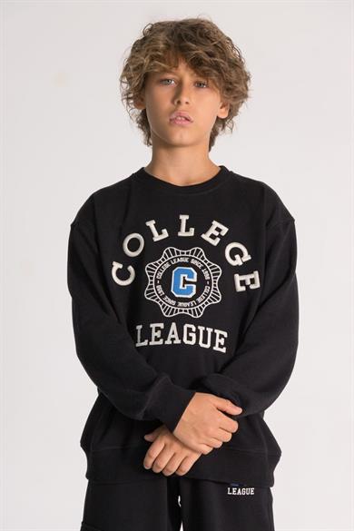 Mojo Erkek Çocuk 9-14 Yaş Baskılı Sweatshirt 4059 Siyah