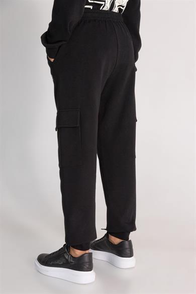 Mojo Erkek Çocuk 9-14 Yaş  Kargo Cepli Jogger Eşofman Altı Siyah