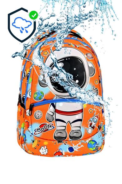 Mojo Erkek Çocuk Astronot Desenli Beslenme Ve Sırt Çantası 2644 Turuncu