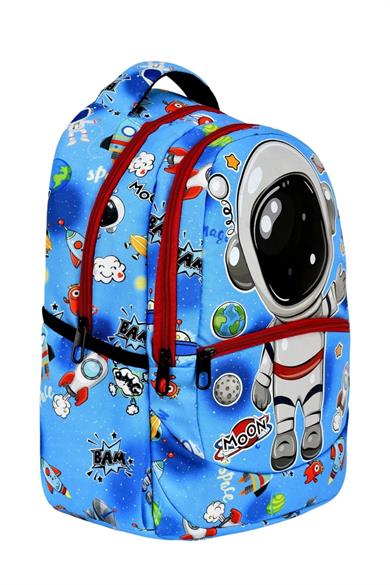 Mojo Erkek Çocuk Astronot Desenli Beslenme Ve Sırt Çantası 2644 Mavi