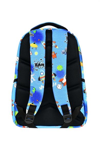 Mojo Erkek Çocuk Astronot Desenli Beslenme Ve Sırt Çantası 2644 Mavi