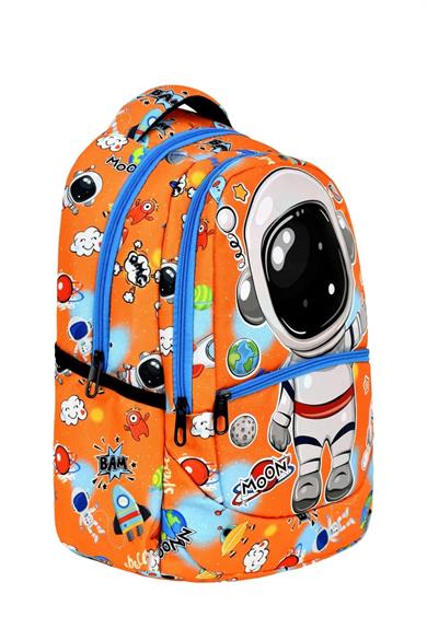 Mojo Erkek Çocuk Astronot Desenli Beslenme Ve Sırt Çantası 2644 Turuncu