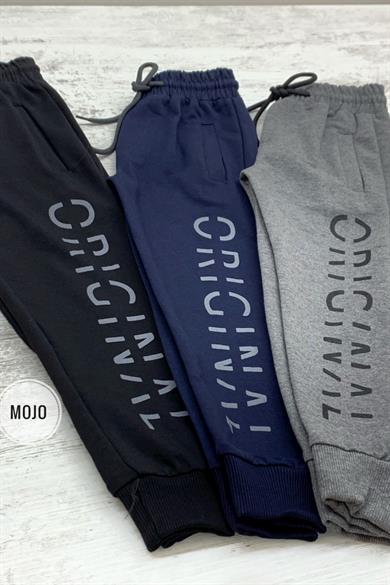 Mojo Erkek Çocuk Baskılı Lastikli Paça Eşofman Altı 2128 Lacivert