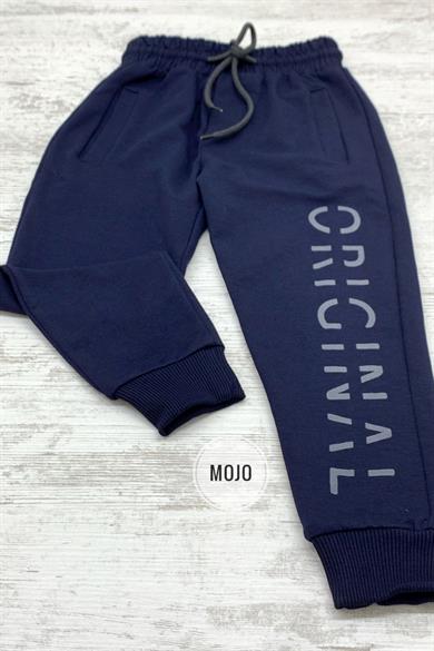 Mojo Erkek Çocuk Baskılı Lastikli Paça Eşofman Altı 2128 Lacivert