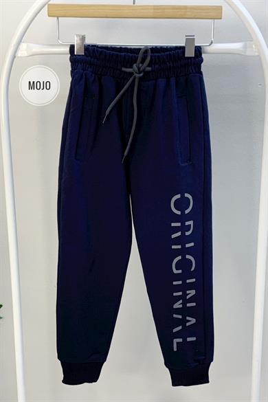 Mojo Erkek Çocuk Baskılı Lastikli Paça Eşofman Altı 2128 Lacivert