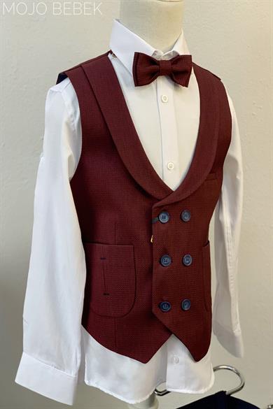 Mojo Erkek Çocuk Cepli Spor Yelekli Takım 20439 Bordo