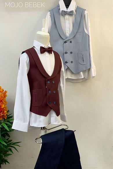 Mojo Erkek Çocuk Cepli Spor Yelekli Takım 20439 Bordo