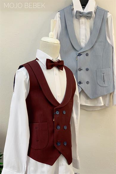 Mojo Erkek Çocuk Cepli Spor Yelekli Takım 20439 Bordo