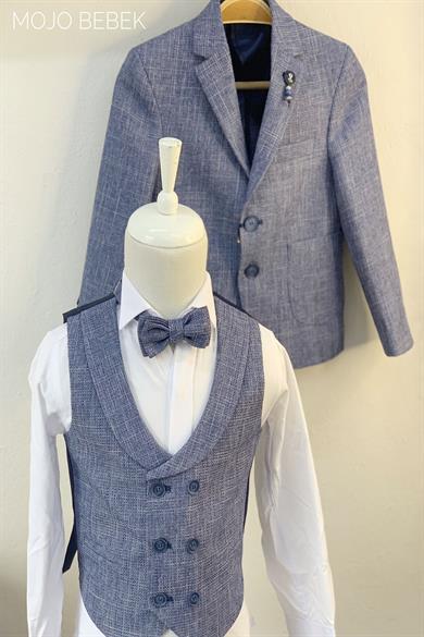 Mojo Erkek Çocuk Çift Cepli Spor Takım Elbise 20266 Mavi